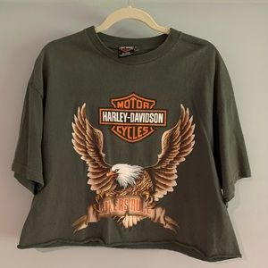 Cropped Harley Davidson Tee